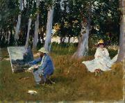 Claude Monet Painting by the Edge of a Wood John Singer Sargent